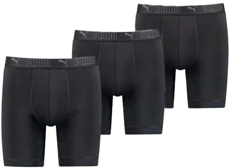 Puma Vyriški ilgo kirpimo bokseriai 3 pak. juodi patogūs