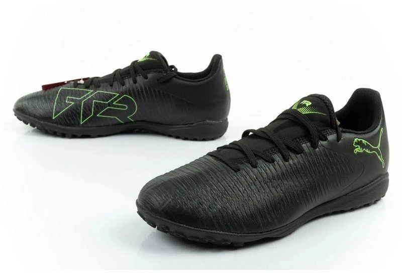 Puma vyriški sportiniai batai Future 8 Play TT futbolo batai su dirbtine danga, juodi-žali
