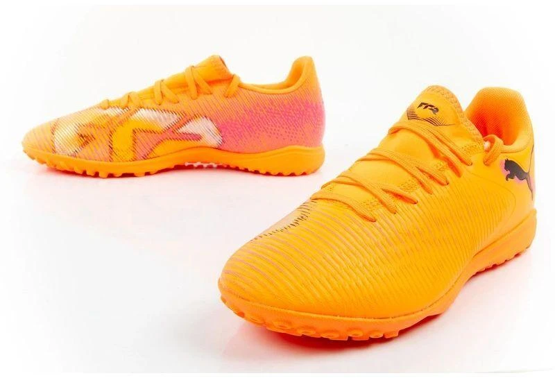 Puma vyriški sportiniai futbolo bateliai Future 8 Play TT dirbtinės vejos oranžiniai