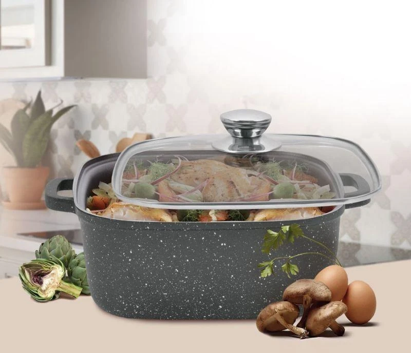 Maestro MR-2828 Puodas su dangčiu 28 cm 8 l Juodas