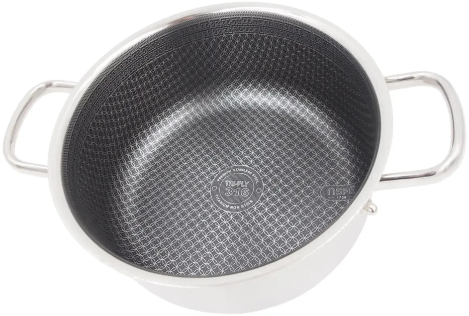 Puodas su dangčiu OSFÉ Tri-Ply, 24 cm, 5 l
