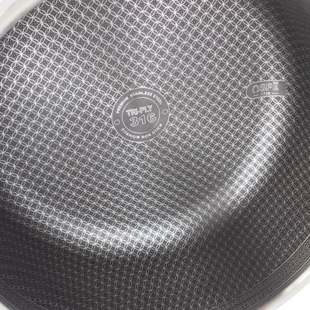 Puodas su dangčiu OSFÉ Tri-Ply, 26 cm, 7 l