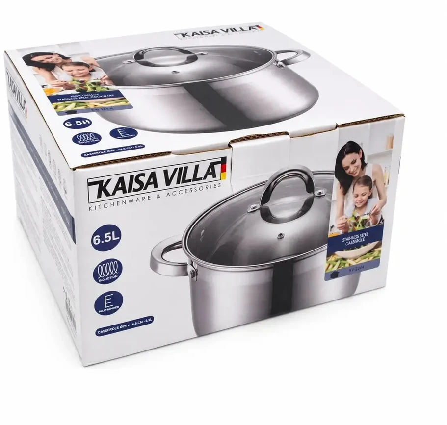 Puodas su stikliniu dangčiu 6,5 l TR2295D