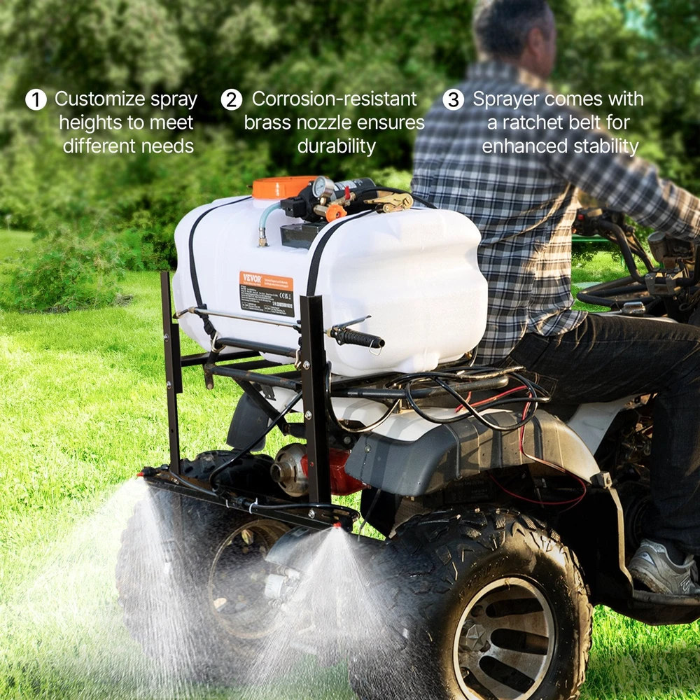 VEVOR ATV purkštuvas su purškimo strėle, 60 l
