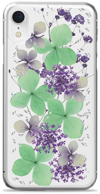 PURO Glam Hippie Chic Cover - dėklas skirtas Apple iPhone XR real žalias flower petals