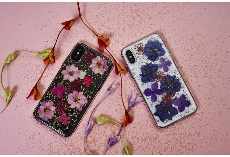 PURO Glam Hippie Chic Cover - dėklas skirtas Apple iPhone XR real žalias flower petals