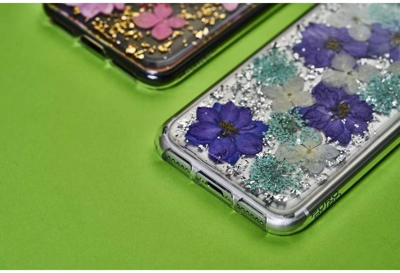 PURO Glam Hippie Chic Cover - dėklas skirtas Apple iPhone XR real žalias flower petals