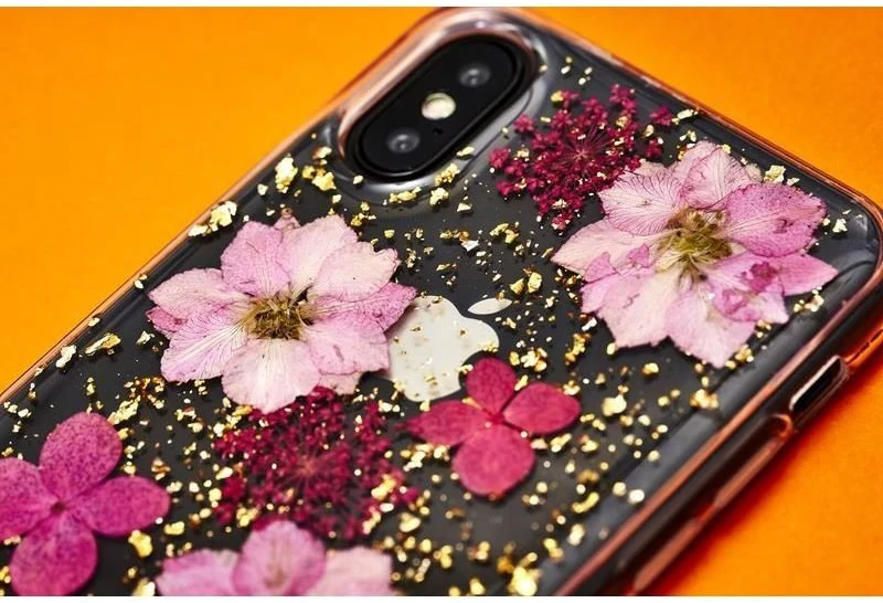 PURO Glam Hippie Chic Cover - dėklas skirtas Apple iPhone XR real žalias flower petals