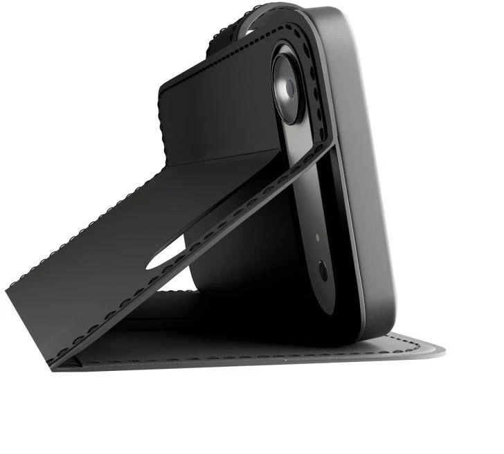 Puro Wallet Stand dėklas skirtas Apple iPhone 17 Air made of eco-leather, with a flap, wallet and stand function - juodos spalvos