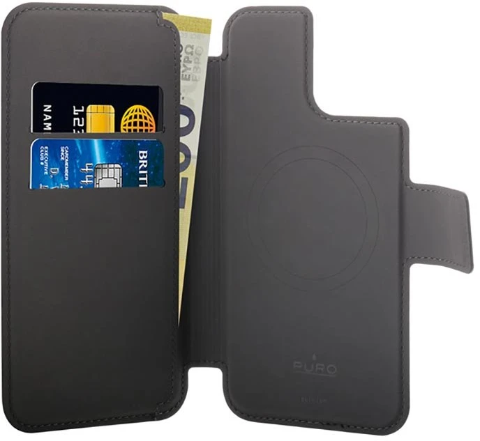 Dėklas SBS PURO Folio MagSafe Case – iPhone 14 Plus / 12 Pro Max Case (Juodas)