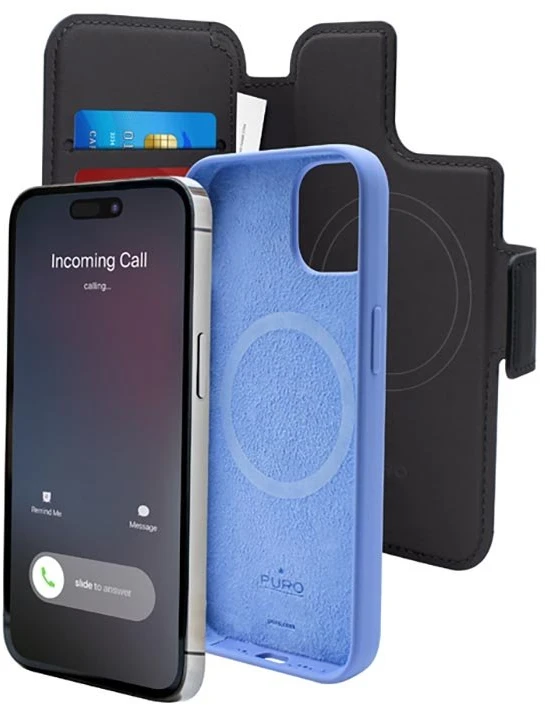 Dėklas SBS PURO Folio MagSafe Case – iPhone 14 Plus / 12 Pro Max Case (Juodas)