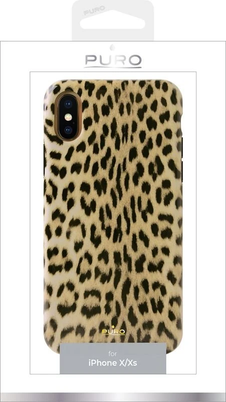 PURO Glam Leopard Cover - dėklas skirtas Apple iPhone Xs / X Leo 1