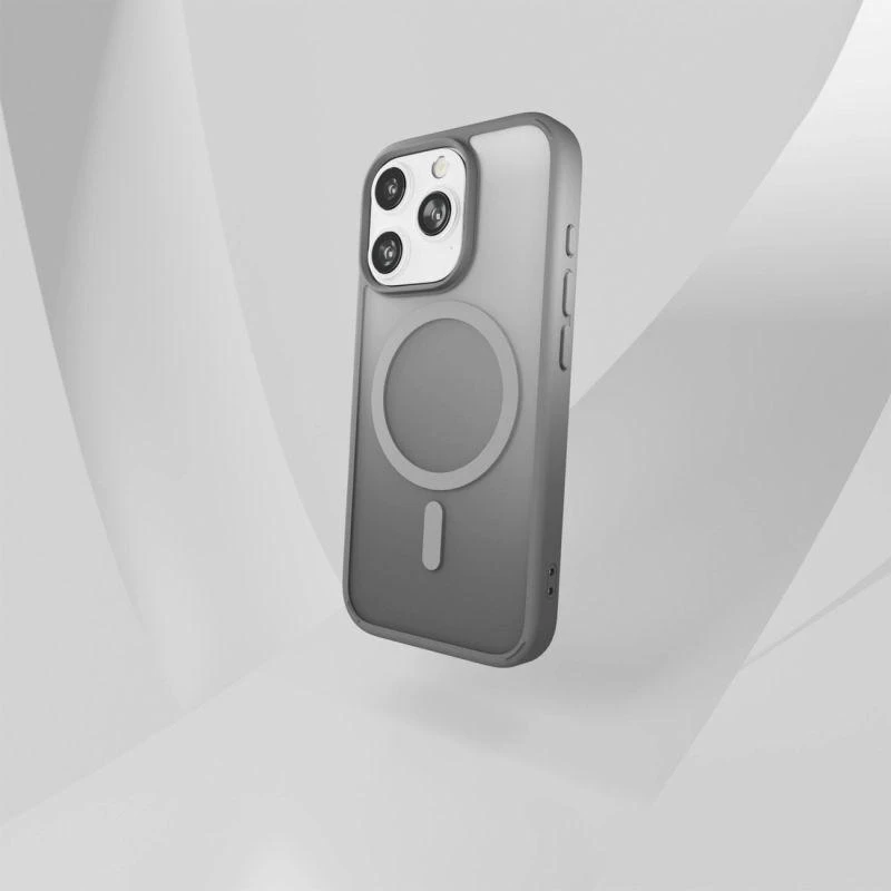 Puro Gradientinis MagSafe Silikoninis dėklas iPhone 16 Pro Max - Sidabrinis