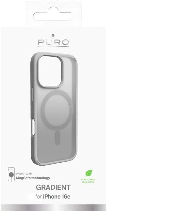 Puro Gradientinis MagSafe Silikoninis dėklas iPhone 16 Pro Max - Sidabrinis