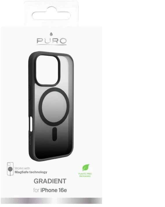 Silikoninis Puro Gradient MagSafe Apple iPhone 16 Pro Max – dėklas telefonui juodos spalvos