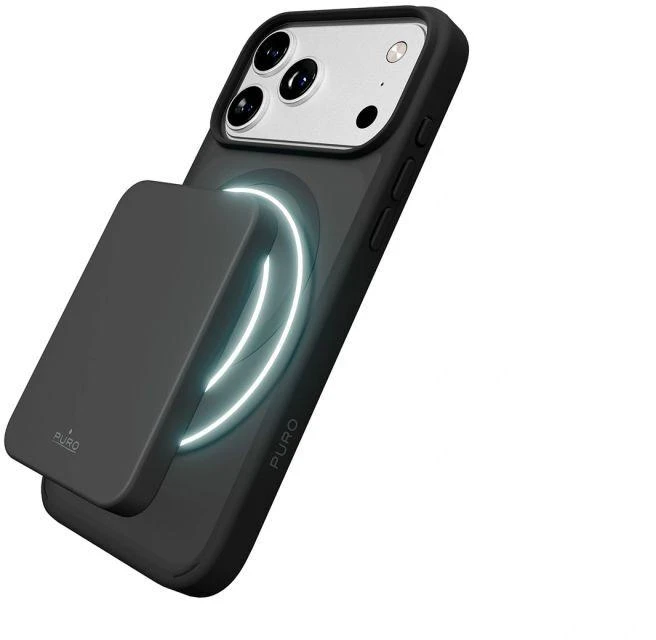 Puro Gradientinis TPU dėklas iPhone 17 Pro Max, suderinamas su MagSafe - Juodas