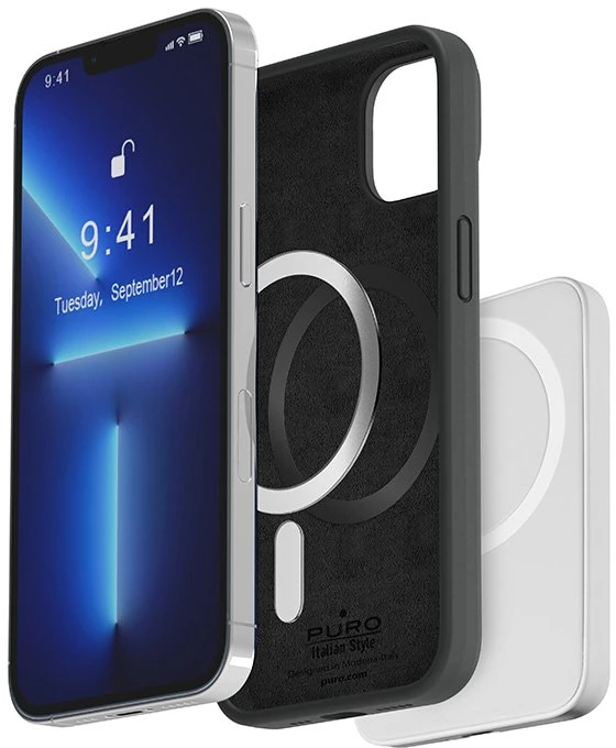 SBS Dėklas PURO skirtas iPhone 14 Max, juodas / IPC1467ICONMAGBLK