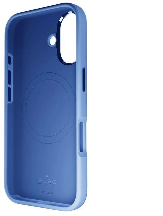 Silikoninis Puro Icon Mag Pro MagSafe Apple iPhone 16 - dėklas telefonui mėlynos spalvos