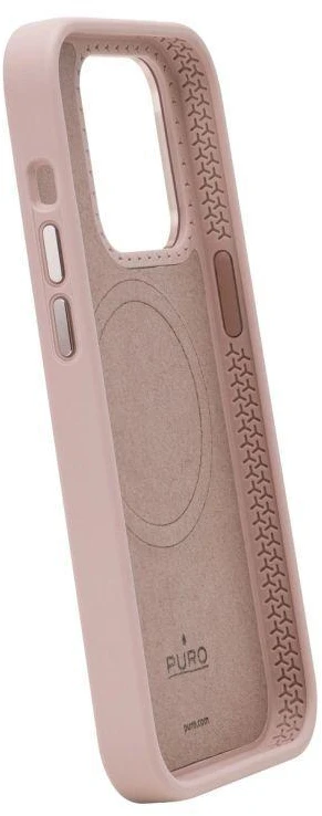 Puro Icon Mag Pro silikoninis MagSafe dėklas, skirtas iPhone 15 - Rožinis