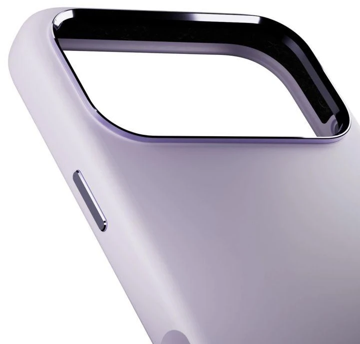 Puro Icon Mag Pro skysto silikono dėklas, skirtas iPhone 17 Pro Max, suderinamas su MagSafe, su kameros apsauga ir aliuminio mygtukais – Rožinis