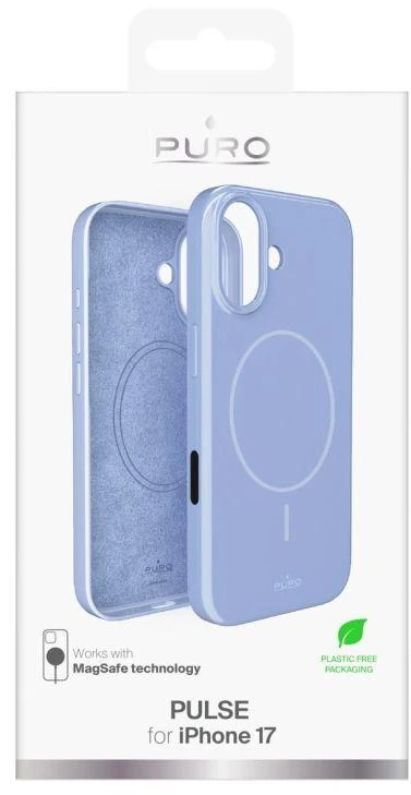 Puro Pulse iPhone 17 polikarbonatinis apsauginis dėklas - mėlyna