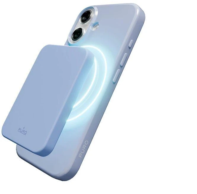 Puro Pulse iPhone 17 polikarbonatinis apsauginis dėklas - mėlyna