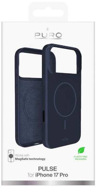 Puro Pulse iPhone 17 Pro polikarbonato apsauginis dėklas – Tamsiai mėlynas