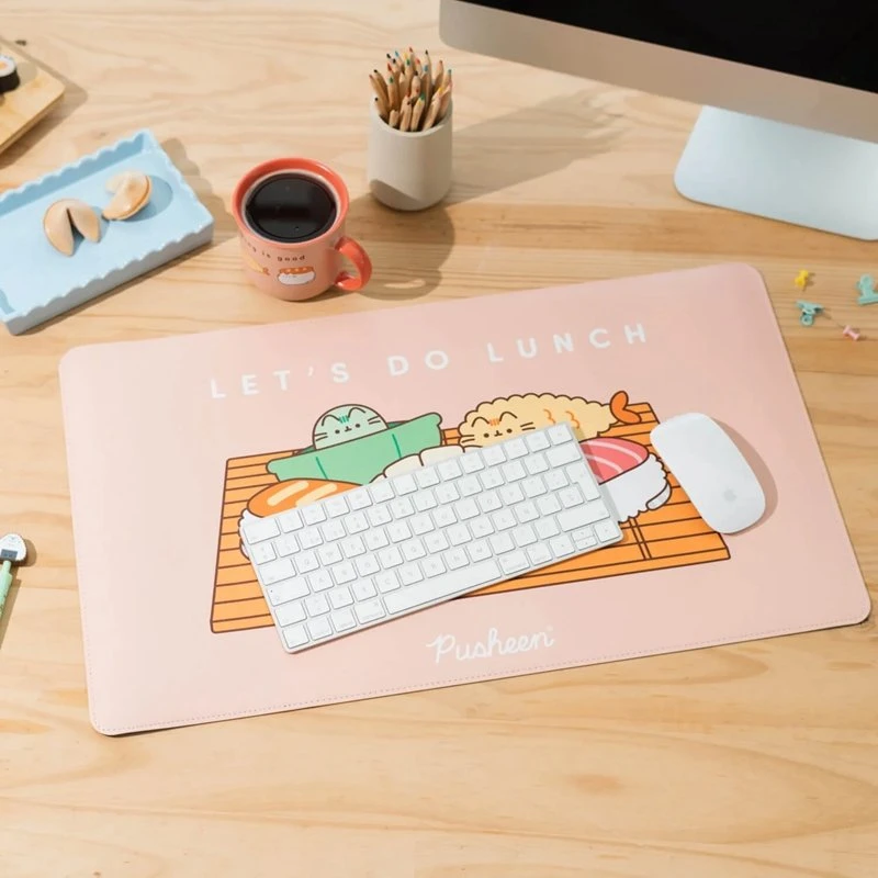 ERIK Pusheen PU odos stalo kilimėlis XXL, 60 × 35 cm