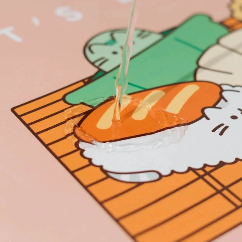 ERIK Pusheen PU odos stalo kilimėlis XXL, 60 × 35 cm