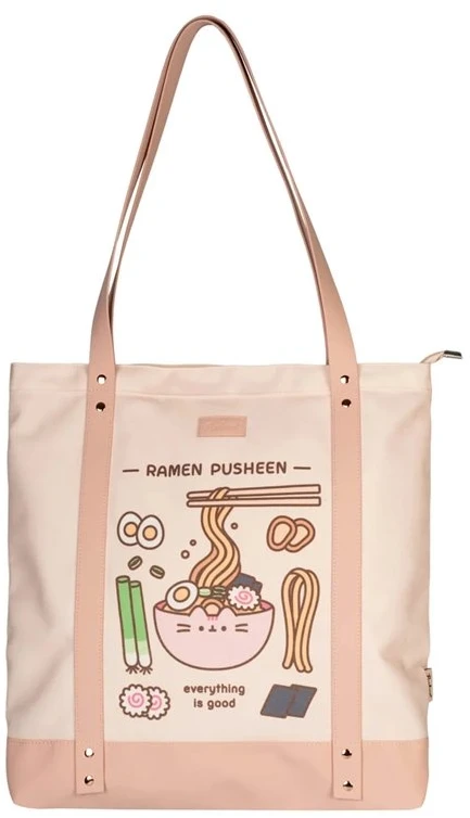 ERIK Pusheen tekstilinis pečių krepšys Sushi Roll, 40 × 42 cm