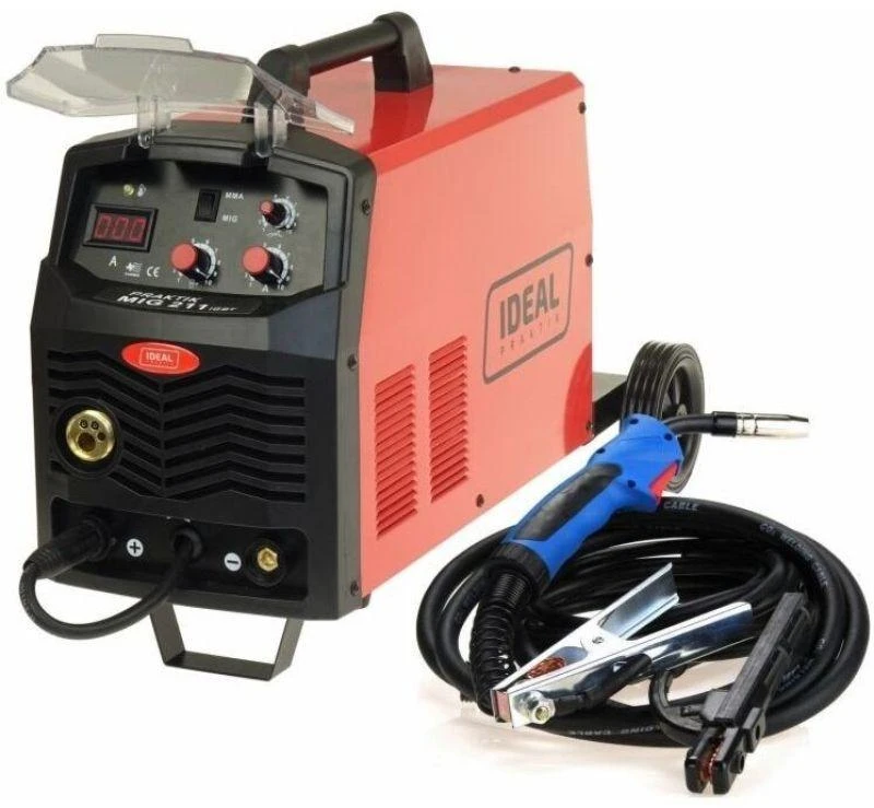 Ideal PRAKTIK MIG 211 MMA Digital - Pusiau automatinis FLUX/MIG-MAG/MMA suvirinimo aparatas, min. suvirinimo srovė: 30A, maks. suvirinimo srovė: 200A, nominali galia: 6,2 kW, maitinimo šaltinis: 230V