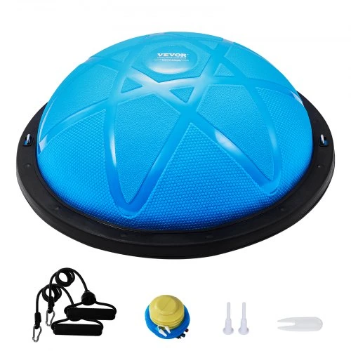 VEVOR 58 cm pusė treniruoklio kamuolio su elastingomis juostomis
