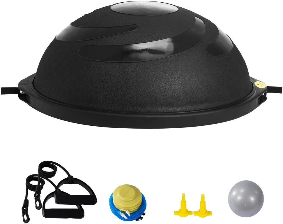 Vevor 66 cm pusiau rutulio formos treniruočių kamuolys su juostomis