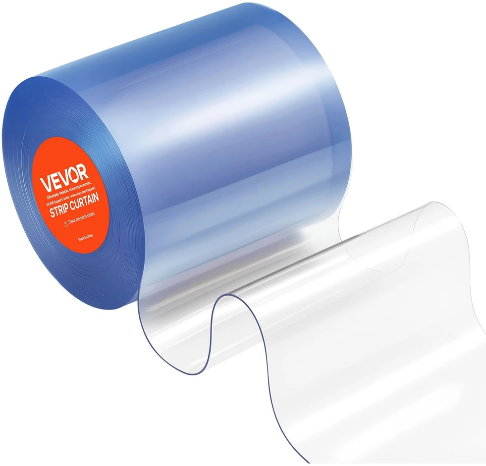 VEVOR PVC užuolaidų durų uždanga 50' x 20 cm vėsinimo įrenginiams