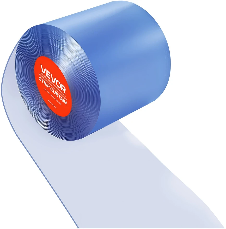 VEVOR Skaidrios PVC juostos užuolaida 30,8 m x 30,5 cm
