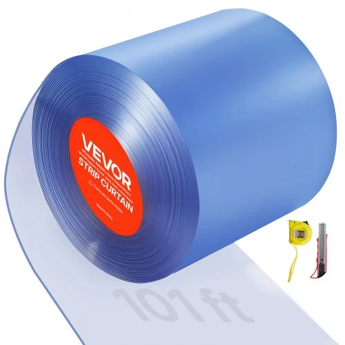 VEVOR Skaidrios PVC juostos užuolaida 30,8 m x 30,5 cm