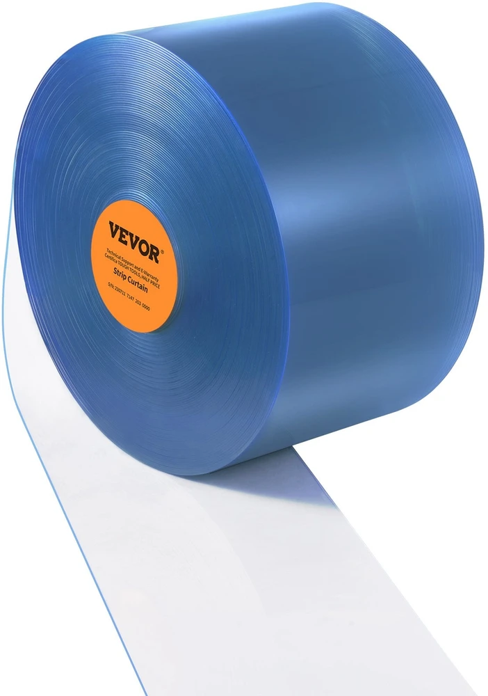 VEVOR PVC juostinės durys 2500 cm x 30,5 cm vėsintuvams