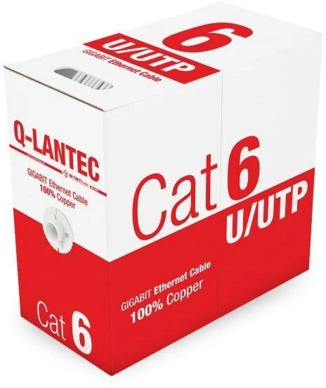 Q Lantec Tinklo kabelis - A-LAN KIU6PVC305Q Cat6 U/UTP 305 m Pilkas