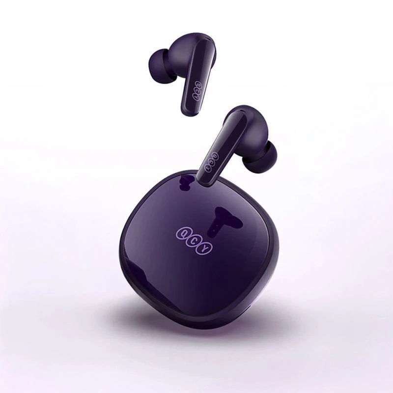 Belaidės ausinės TWS QCY T13x (violetinė)