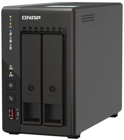 Serveris QNAP | 2 skyrių darbalaukio NAS | TS-253E-8G | Intel Celeron | J6412 4 branduolių | Procesoriaus dažnis 2,6 GHz | 8 GB