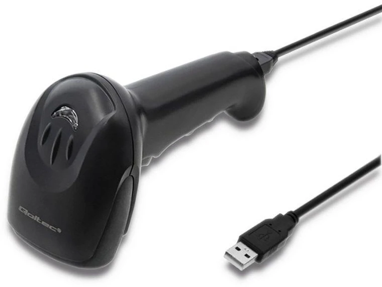 QOLTEC 50866 Barcode scanner 1D CCD USB Juodas