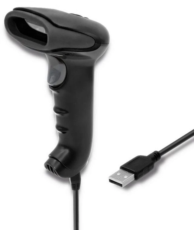 QOLTEC 50866 Barcode scanner 1D CCD USB Juodas