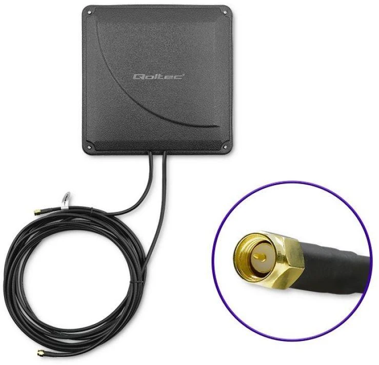 Ryšio stiprintuvas Qoltec Antenna 4G LTE DUAL MIMO booster | 35 dBi | 50W | 2x SMA male