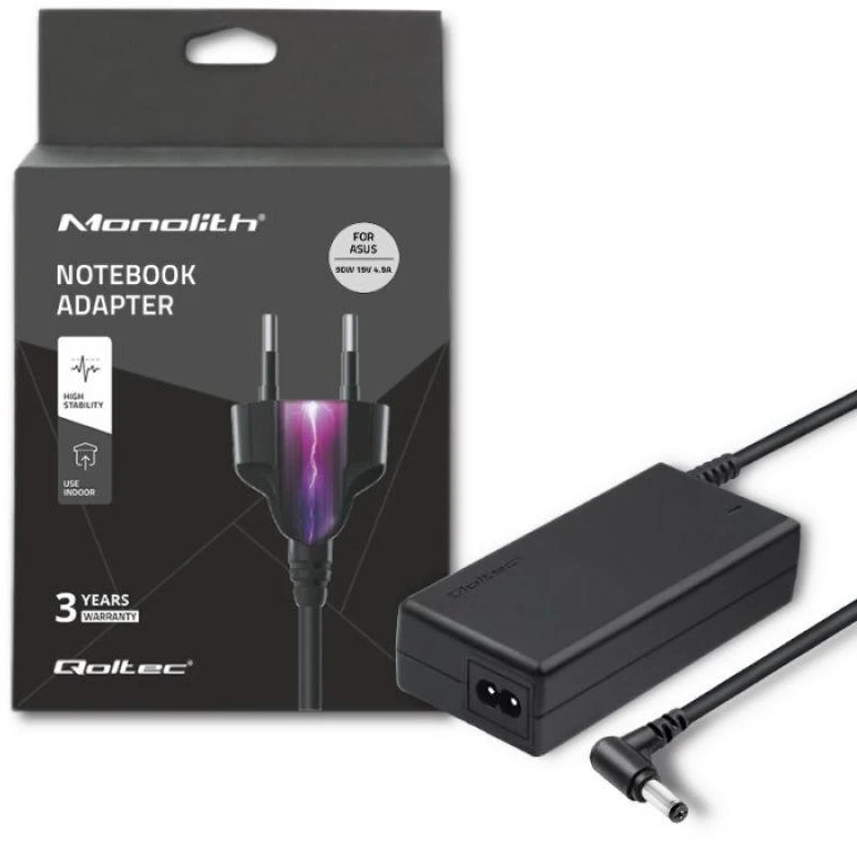 QOLTEC 50075 Nešiojamas kompiuteris AC power adapter Asus 90W 19V 4.9 A 5.5x2.5