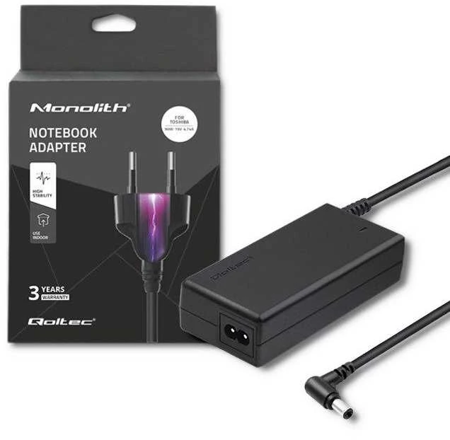 QOLTEC 50090 Nešiojamas kompiuteris AC power adapter Toshiba 90W 4.74A 19V 5.5x2.5