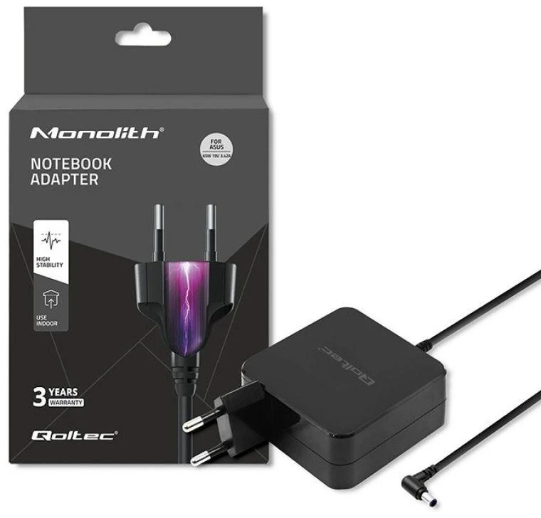 QOLTEC 51745 Nešiojamas kompiuteris AC maitinimo adapteris Qoltec Asus 65W 19V 3.42A 5.5 2.5