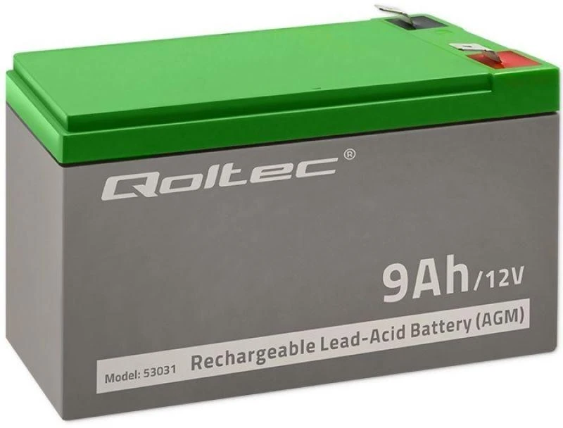 QOLTEC 53031 gelio baterija 12V 9Ah max.90A AGM