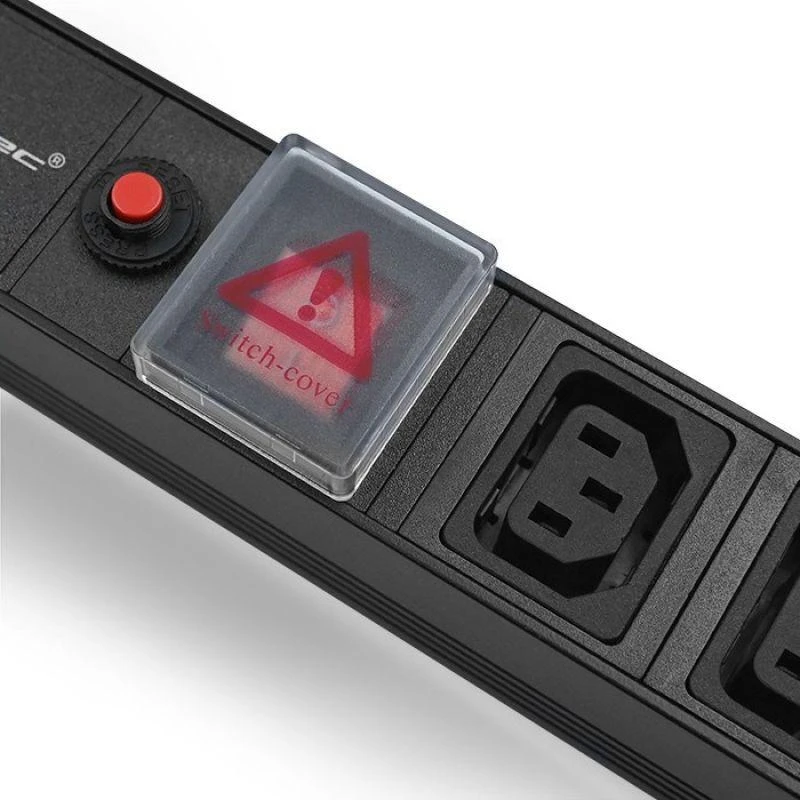 QOLTEC 53998 Apsauga nuo viršįtampių Qoltec skirta RACK 19 1U 10A PDU 8xIEC C13 2m
