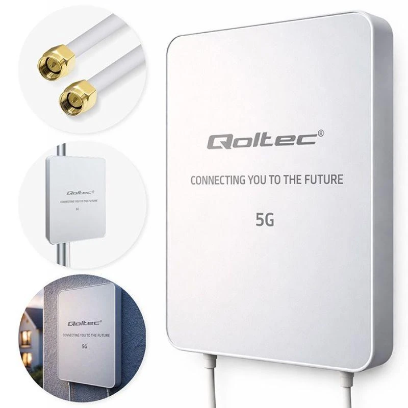 Ryšio stiprintuvas Qoltec Antena 5G LTE | SMA | 3300-3800MHz | montavimas lauke