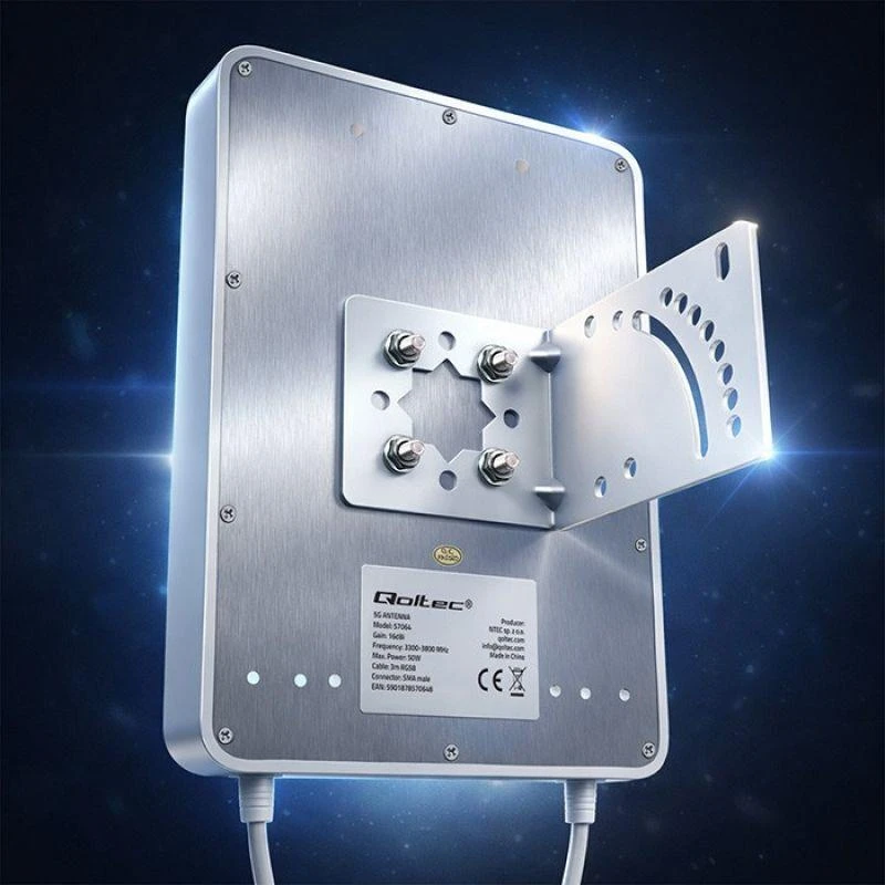 Ryšio stiprintuvas Qoltec Antena 5G LTE | SMA | 3300-3800MHz | montavimas lauke
